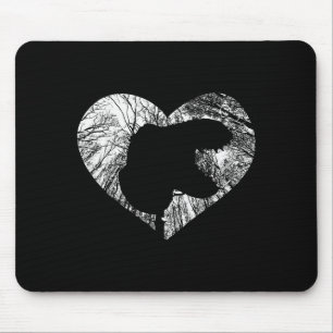 I Love Dinosaur Heart Valentines Day Cute T Rex Mouse Pad