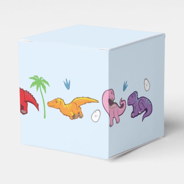 I Love Dinosaurs! (Cute) Favor Box (Front Side)