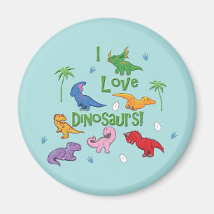 I Love Dinosaurs! (Cute) Magnet