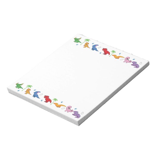 I Love Dinosaurs! (Cute) Notepad (Rotated)