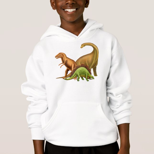 I Love Dinosaurs Kids Hoodie (Front)