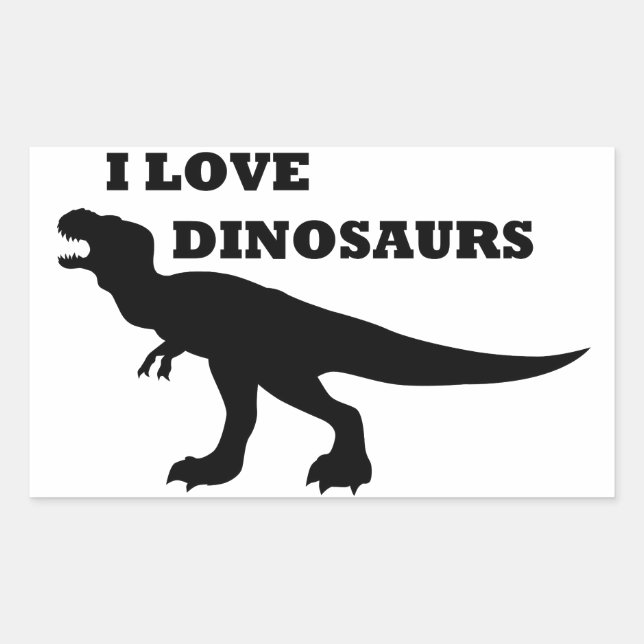 I Love Dinosaurs! Sticker (Front)