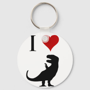 I Love Dinosaurs - T-Rex Keychain