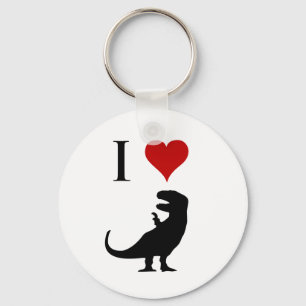 I Love Dinosaurs - T-Rex Keychain
