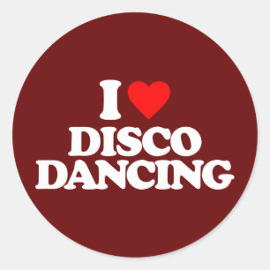 I LOVE DISCO DANCING CLASSIC ROUND STICKER