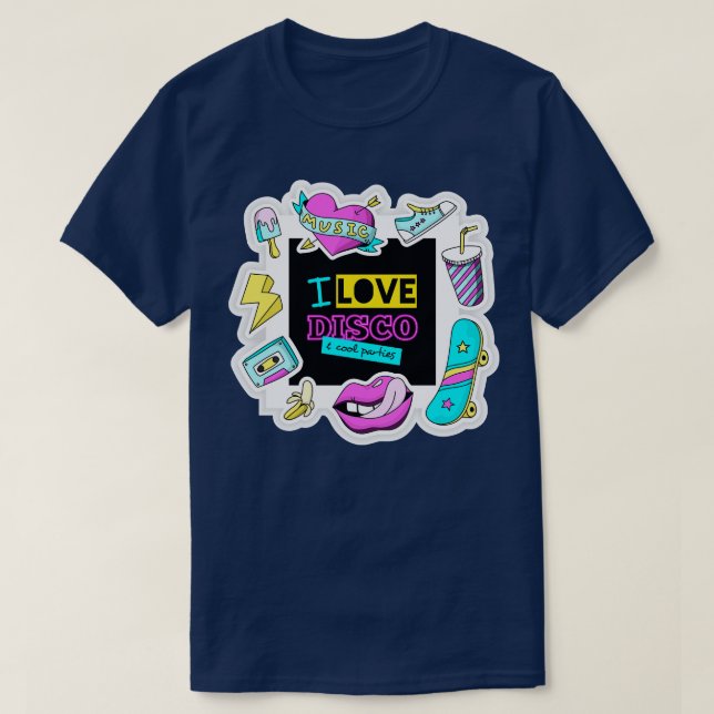 I Love Disco  T-Shirt (Design Front)