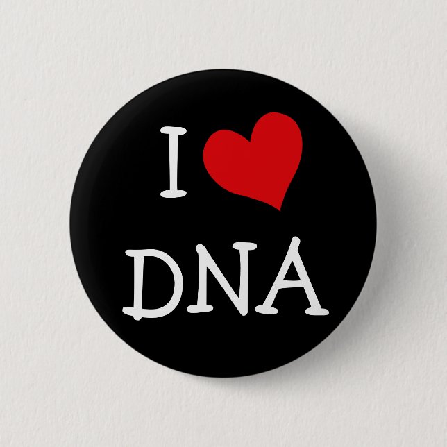 I Love DNA 2 Inch Round Button (Front)