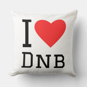 I love dnb throw pillow