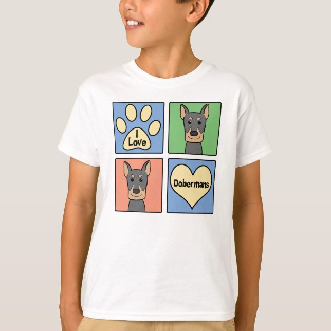 I Love Dobermans T-Shirt (Front)