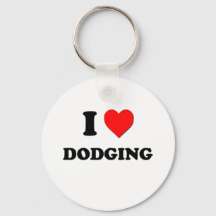 I Love Dodging Keychain