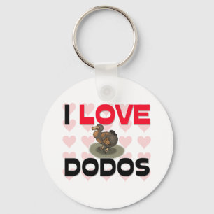 I Love Dodos Keychain