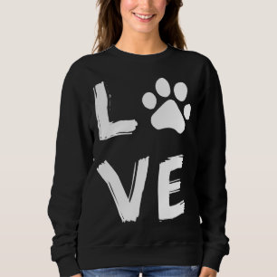 I Love Dog Paw Dog Print Dog Lover Dog Owner Dog N Sweatshirt