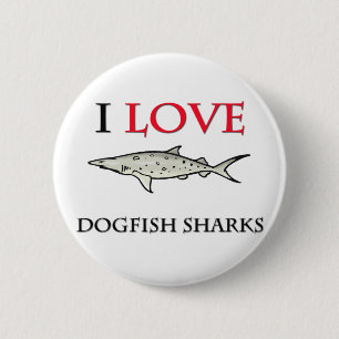 I Love Dogfish Sharks 2 Inch Round Button