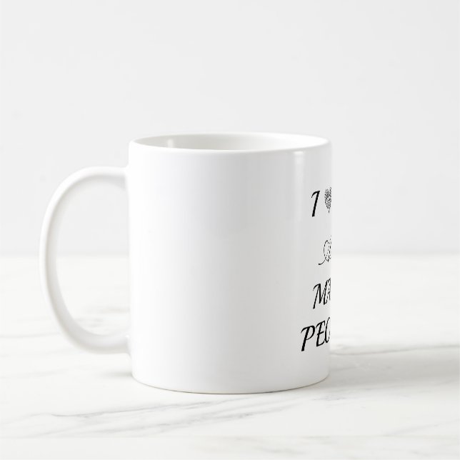 I LOVE DOGS AND MAYBE 3 PEOPLE COFFEE MUG (Left)