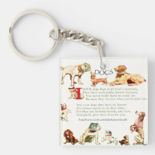 "I love Dogs best" Keychain