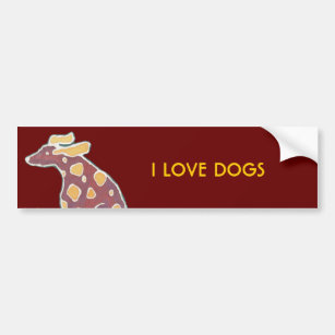 I love dogs bumper sticker