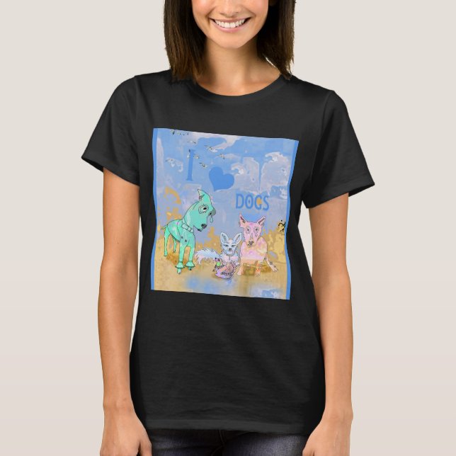 I Love Dogs Chiffon Top (Front)