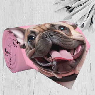 I Love Dogs French Bulldog Cravate