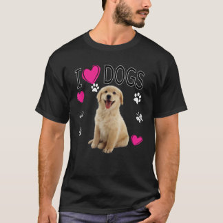 I Love Dogs - Golden Labrador retriever T-Shirt