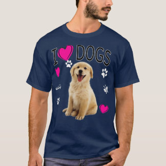 I Love Dogs   Golden Labrador retriever T-Shirt