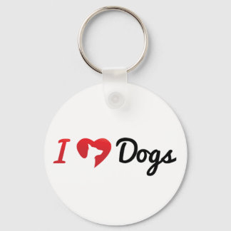 I love dogs keychain