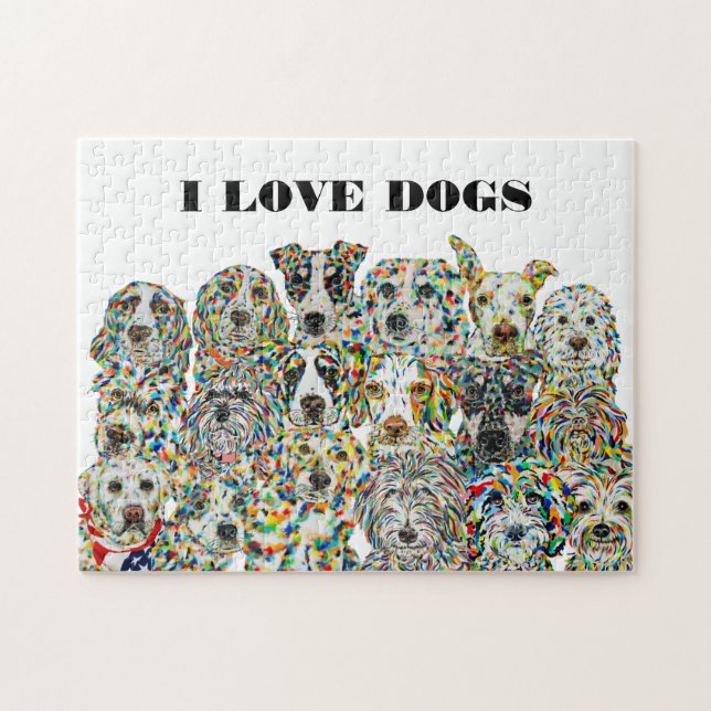 I Love Dogs Puzzle (Horizontal)