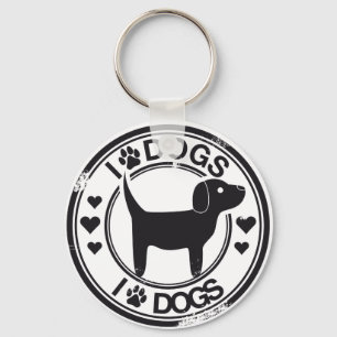I love dogs with puppy keychain