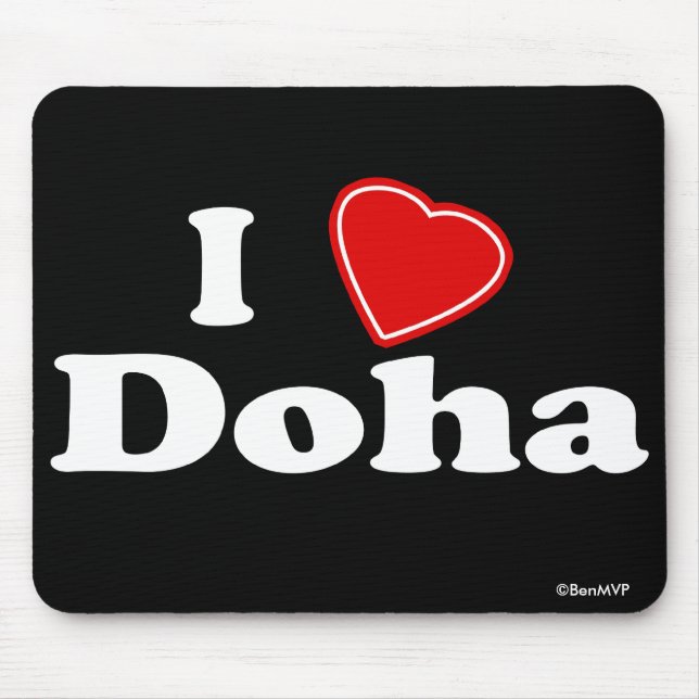 I Love Doha Mouse Pad (Front)