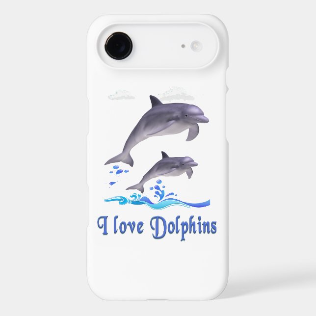 I love Dolphins Case-Mate iPhone Case (Back)