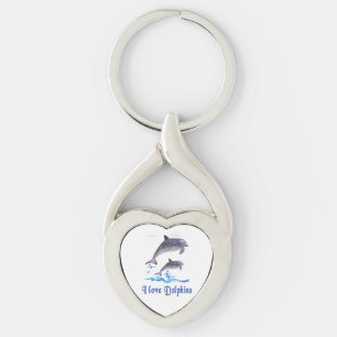 I love Dolphins Keychain