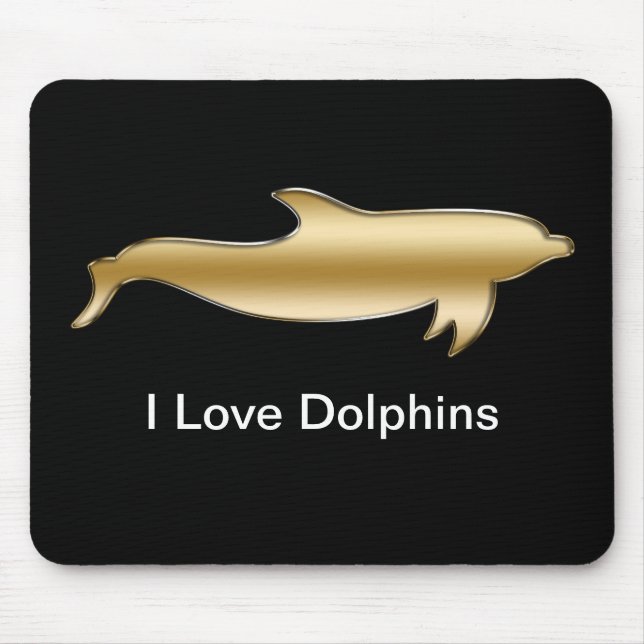 I love Dolphins Mousepad (Front)
