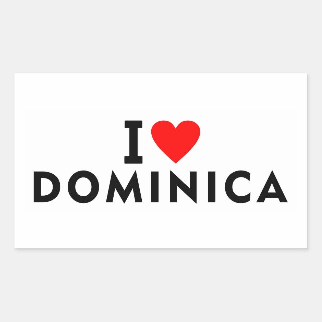 I love Dominica Sticker (Front)