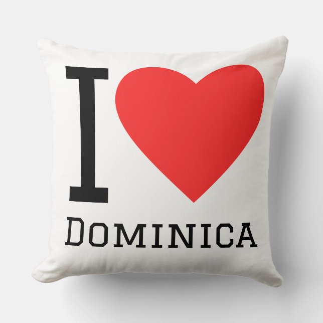 I love dominica throw pillow (Front)