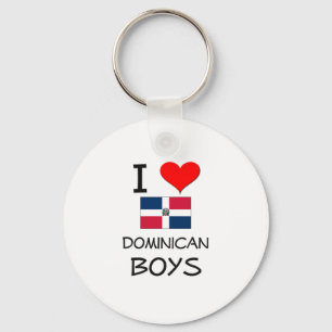 I Love Dominican Boys Keychain