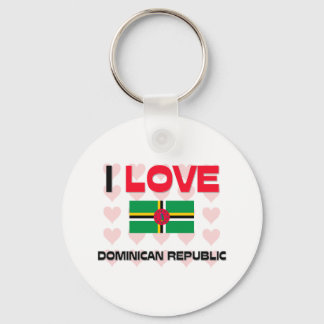 I Love Dominican Republic Keychain