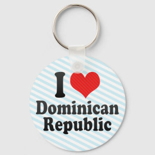 I Love Dominican+Republic Keychain