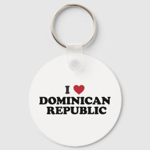 I Love Dominican Republic Keychain
