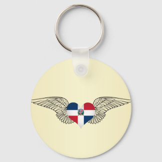 I Love Dominican Republic -wings Keychain
