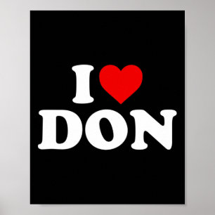 I Love Don - Heart  Poster