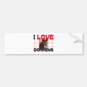 I Love Donkeys Bumper Sticker