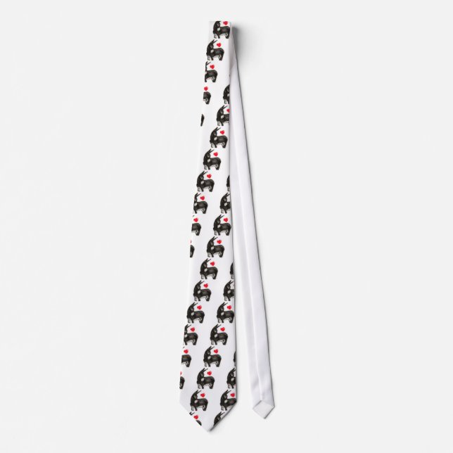 I Love Donkeys Demure Donkey Tie (Front)