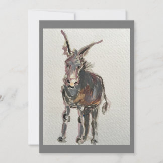 I love donkeys thank you card