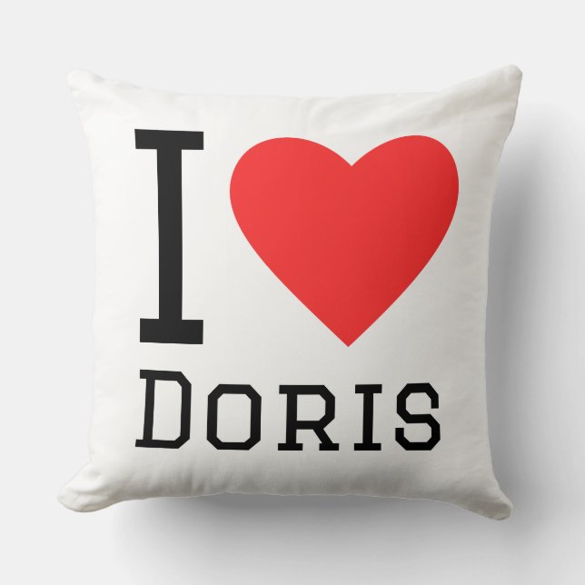 I love doris throw pillow (Front)
