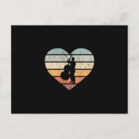 I Love Double Bass Retro Heart