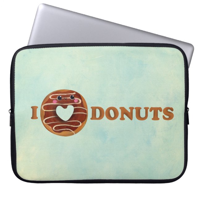 I love Doughnuts Laptop Sleeve (Front)