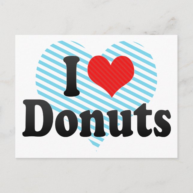 I Love Doughnuts Postcard (Front)