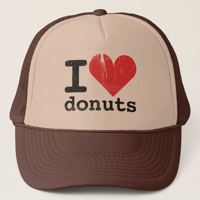I love doughnuts Trucker Hat (Front)