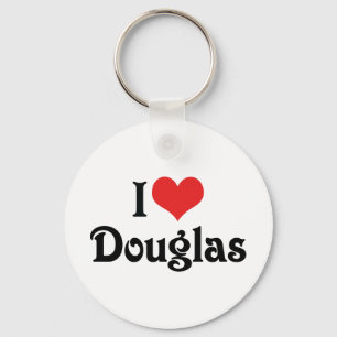 I Love Douglas Keychain