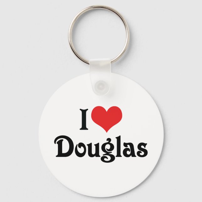 I Love Douglas Keychain (Front)