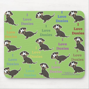 I Love Doxies collage Mouse Pad